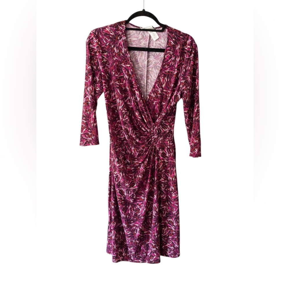 Laundry By Design  Purple & Pink Abstract Print Dress Size 6